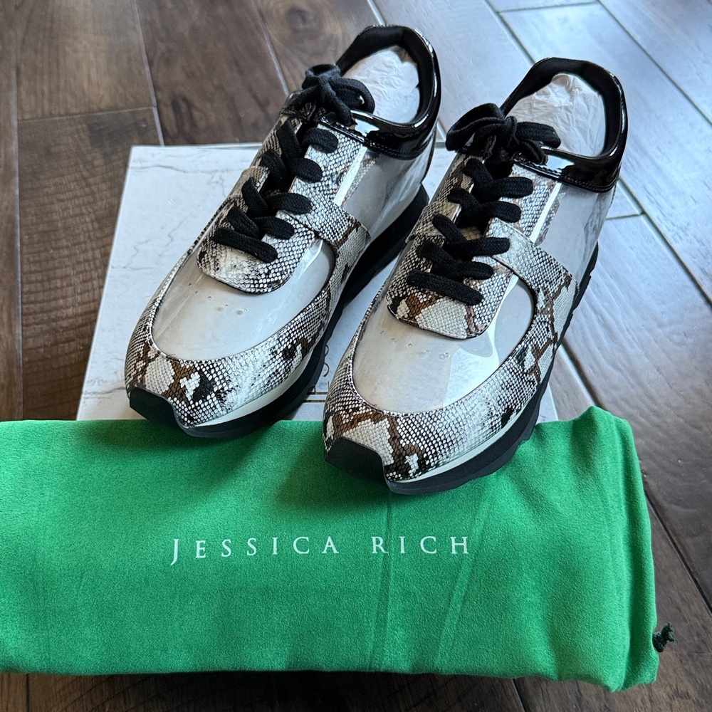 Jessica Rich New women's black gold transparent‎ sneakers 9(39)
